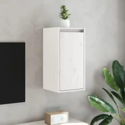 Étagères-vidaXL Armoire murale 30x30x60 cm Bois de pin massif Blanc