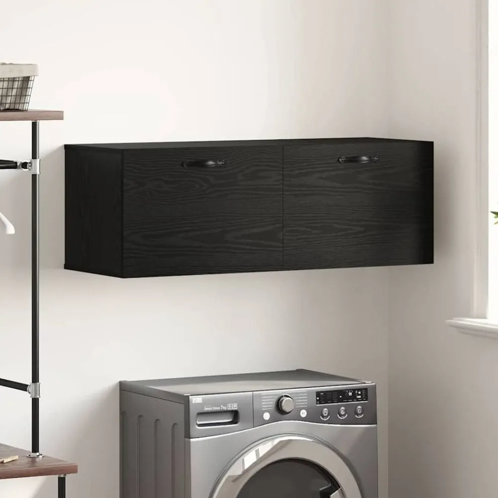vidaXL Armoire Murale Chêne noir 100 x 36,5 x 35 cm Bois d'ingénierie