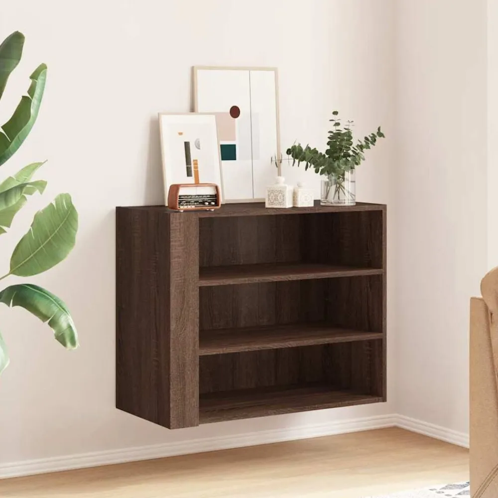 Étagères-vidaXL Armoire murale chêne marron 75x35x60 cm bois d'ingénierie Chêne marron