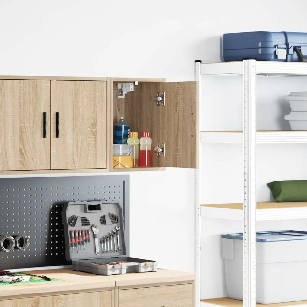 vidaXL Armoire murale de garage chêne sonoma bois d'ingénierie