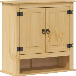 vidaXL Armoire murale de salle de bain Corona bois de pin massif