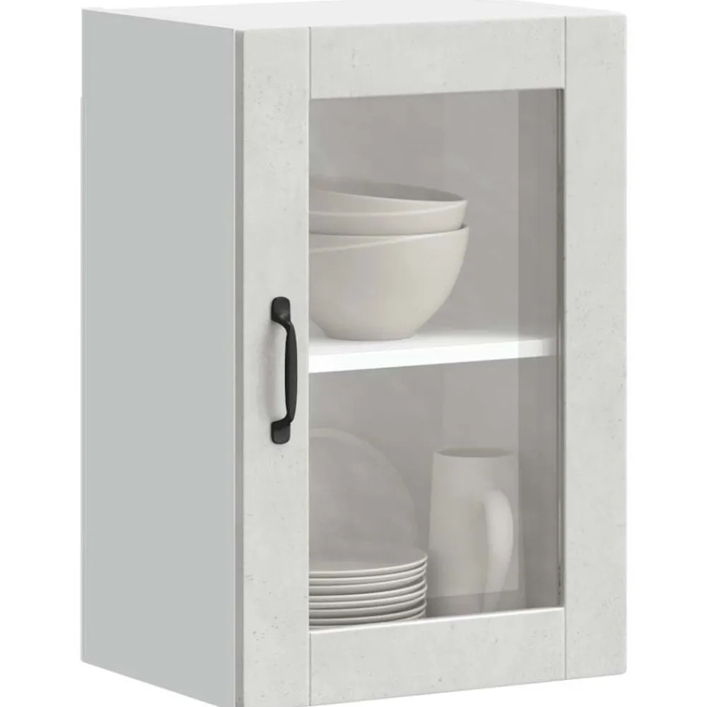 vidaXL Armoire murale de cuisine avec porte en verre Porto