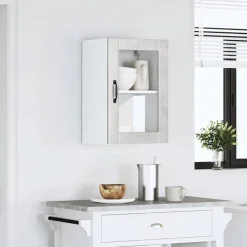 vidaXL Armoire murale de cuisine avec porte en verre Porto