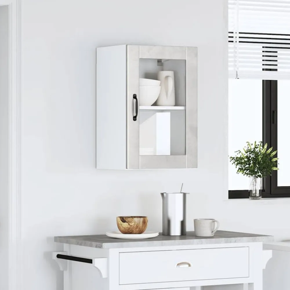 vidaXL Armoire murale de cuisine avec porte en verre Porto