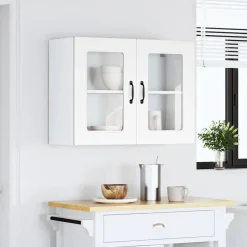 vidaXL Armoire murale de cuisine avec porte en verre Kalmar