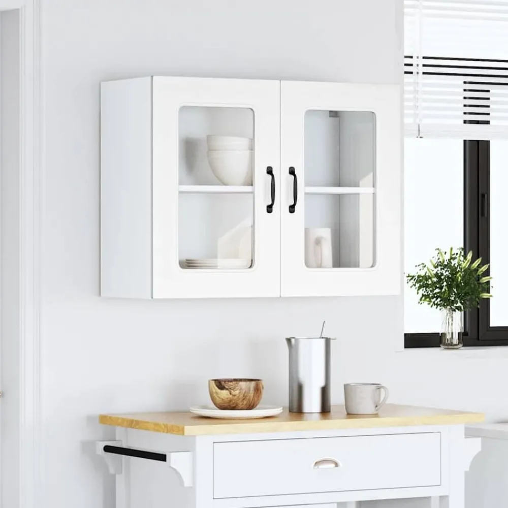 vidaXL Armoire murale de cuisine avec porte en verre Kalmar