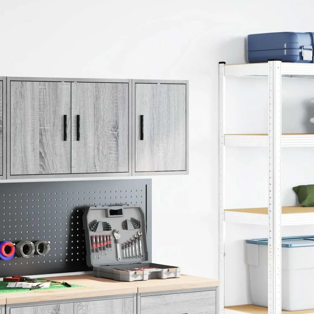 vidaXL Armoire murale de garage bois d'ingénierie