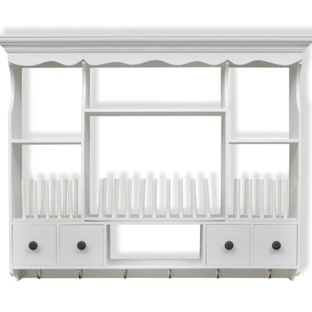 vidaXL Armoire murale de cuisine en bois Blanc