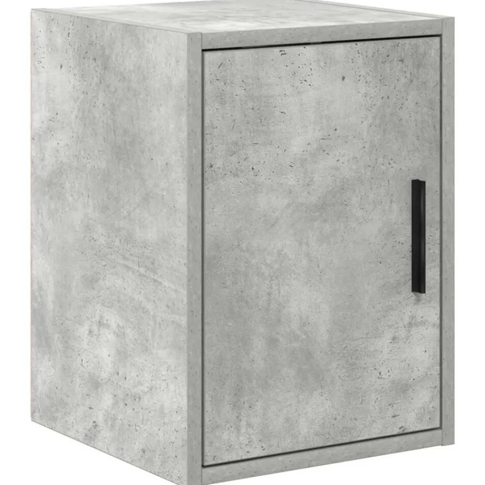 Stockage Industriel-vidaXL Armoire murale de garage bois d'ingénierie Gris béton