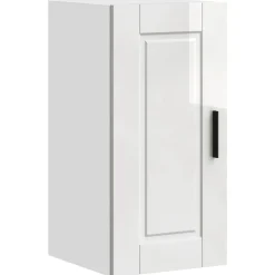Armoires & Meubles De Rangement-vidaXL Armoire murale de cuisine Porto bois ingénierie Blanc brillant