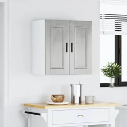 Armoires & Meubles De Rangement-vidaXL Armoire murale de cuisine Porto bois d'ingénierie Gris béton