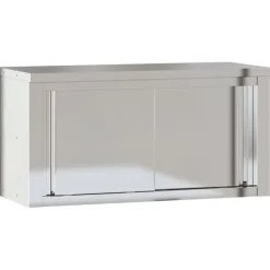 vidaXL Armoire murale de cuisine avec portes coulissantes inox