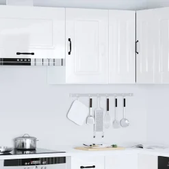 Armoires & Meubles De Rangement-vidaXL Armoire murale de cuisine Kalmar bois ingénierie Blanc brillant