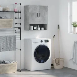 Armoires & Meubles De Rangement-vidaXL Armoire murale 60x31x70 cm bois d'ingénierie Gris béton