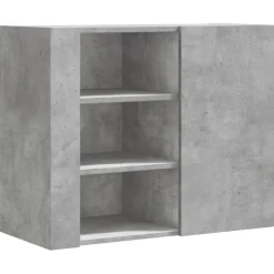 Étagères-vidaXL Armoire murale 75x35x60 cm bois d'ingénierie Gris béton