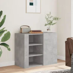 Étagères-vidaXL Armoire murale 75x35x60 cm bois d'ingénierie Gris béton
