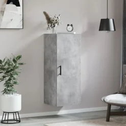 Armoires & Meubles De Rangement-vidaXL Armoire murale 34,5x34x90 cm Gris béton