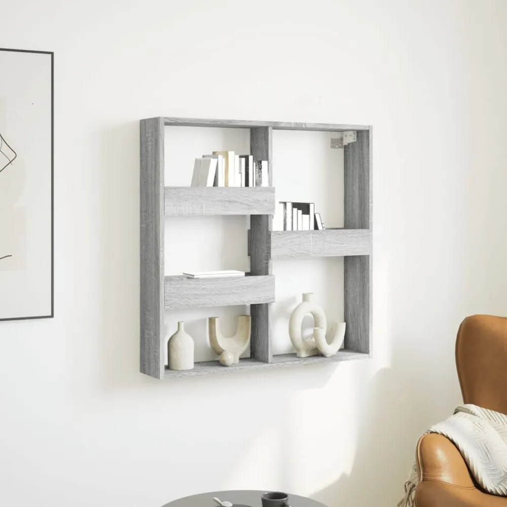 vidaXL Armoire murale 80x15x80 cm bois d'ingénierie
