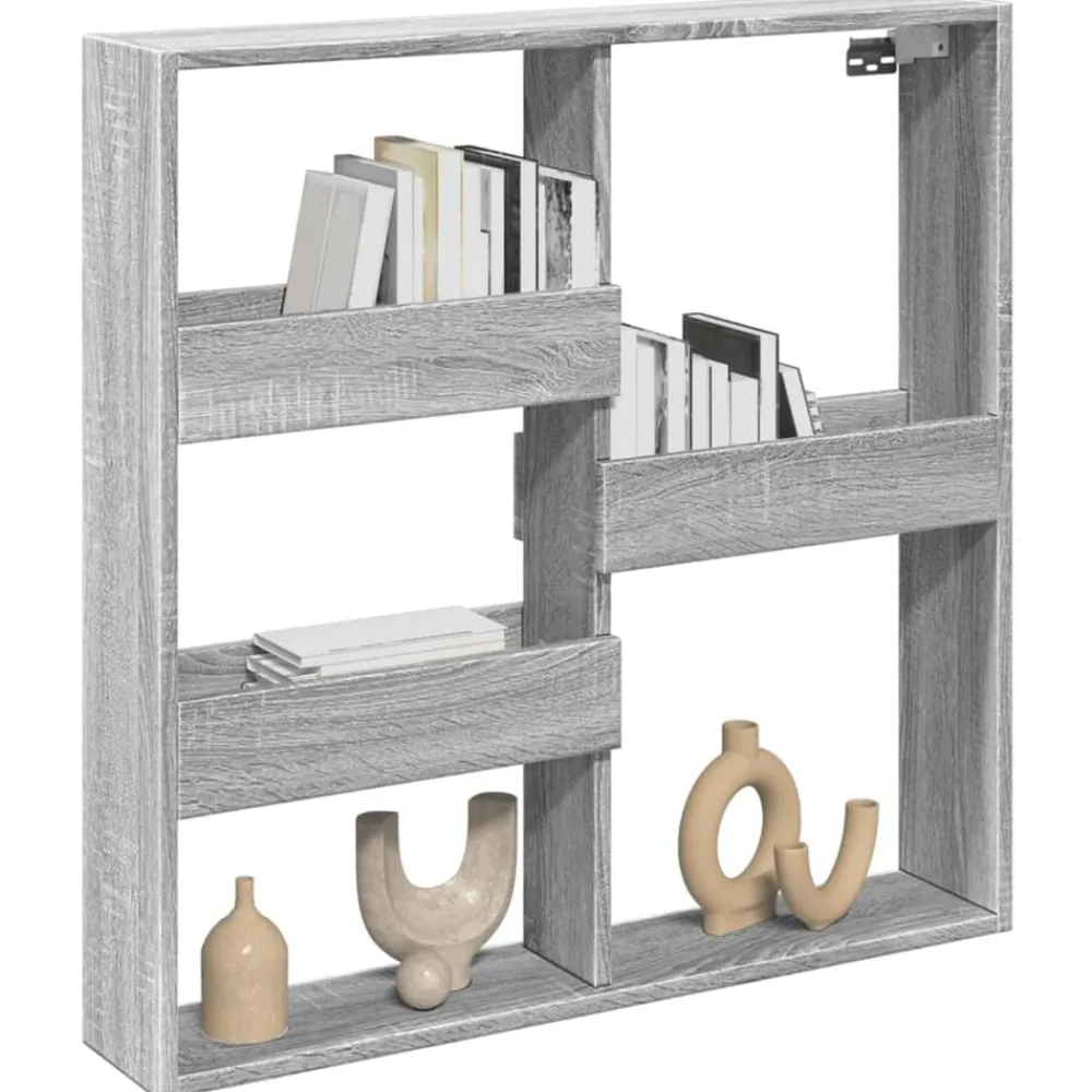 vidaXL Armoire murale 80x15x80 cm bois d'ingénierie
