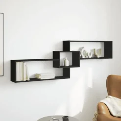 Étagères-vidaXL Armoire murale 158x18x53 cm bois d'ingénierie Noir