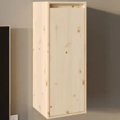 Étagères-vidaXL Armoire murale 30x30x80 cm Bois de pin massif Naturel