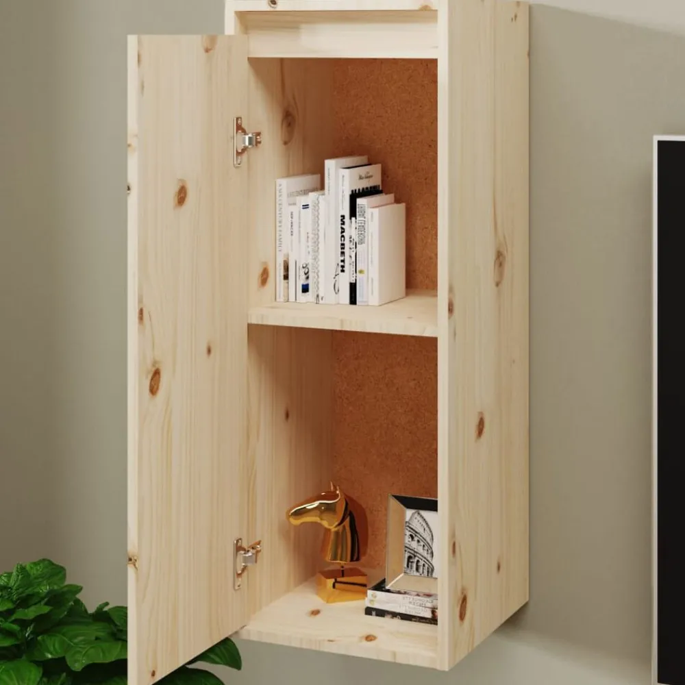 Étagères-vidaXL Armoire murale 30x30x80 cm Bois de pin massif Naturel