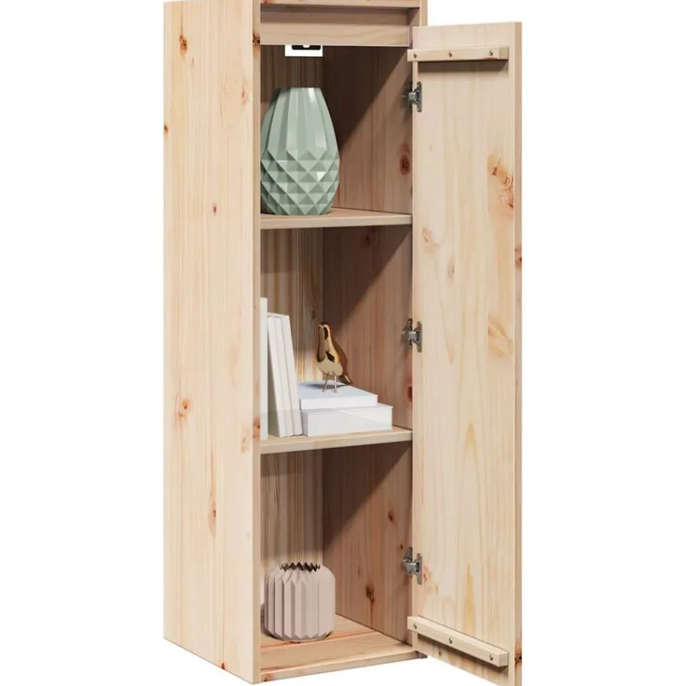 Étagères-vidaXL Armoire murale 30x30x100 cm Bois de pin massif Naturel