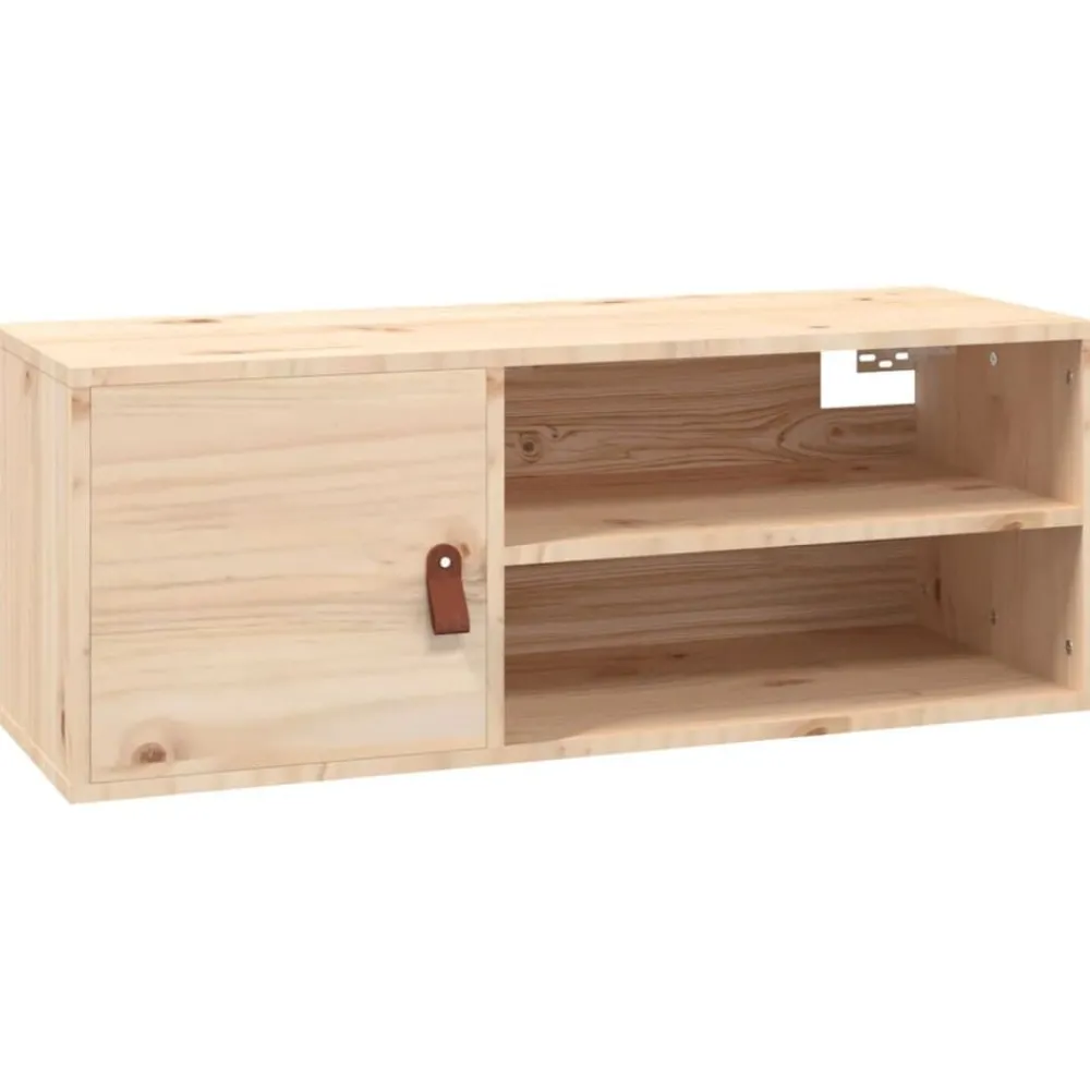 Étagères-vidaXL Armoire murale 80x30x30 cm Bois de pin massif Naturel