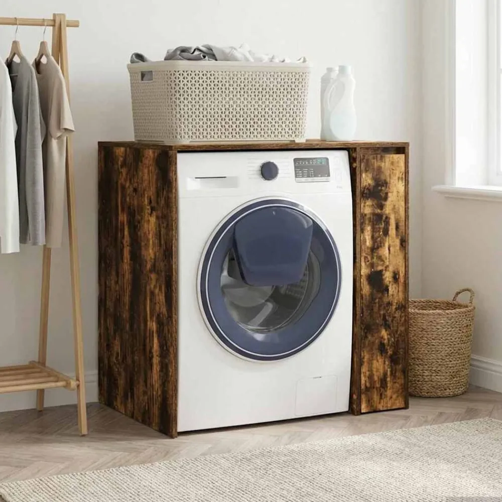 Armoires & Meubles De Rangement-vidaXL Armoire pour machine à laver Chêne fumé 87 x 60 x 89 cm Chêne fumé