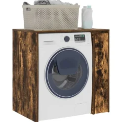 Armoires & Meubles De Rangement-vidaXL Armoire pour machine à laver Chêne fumé 87 x 60 x 89 cm Chêne fumé