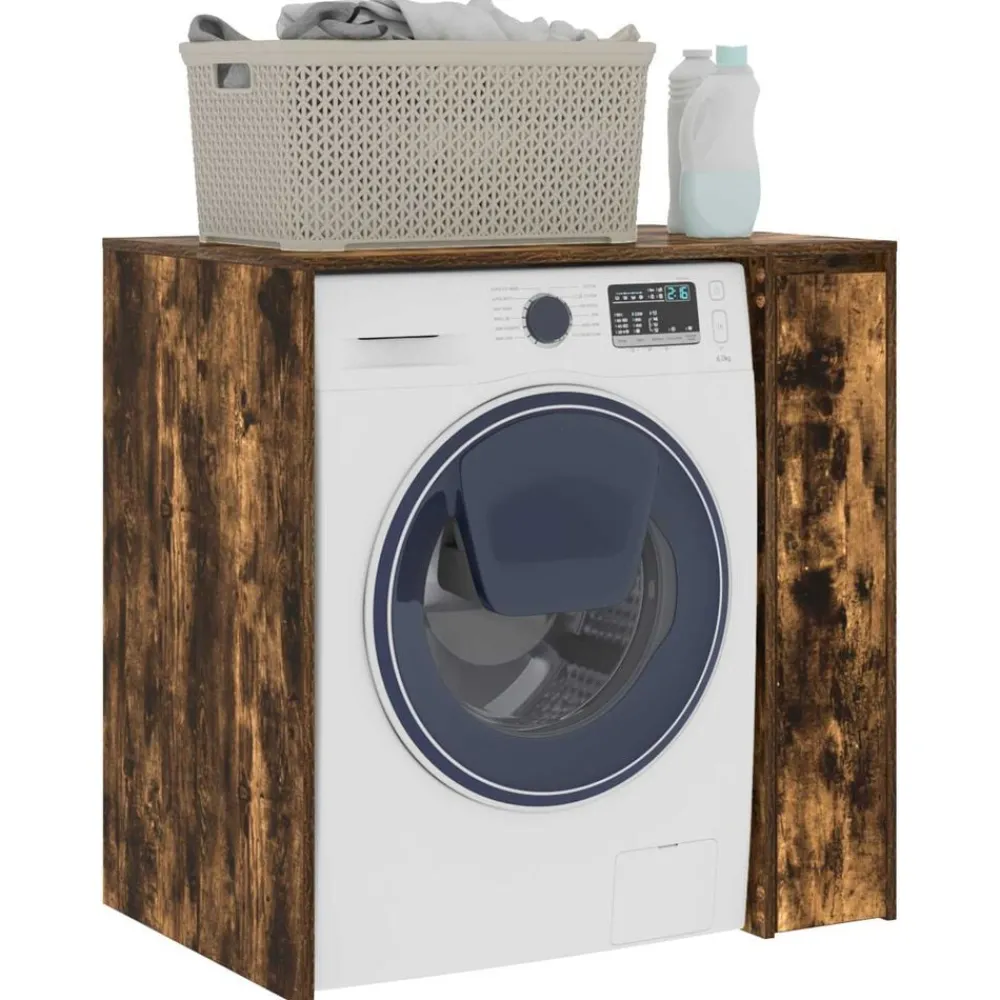 Armoires & Meubles De Rangement-vidaXL Armoire pour machine à laver Chêne fumé 87 x 60 x 89 cm Chêne fumé