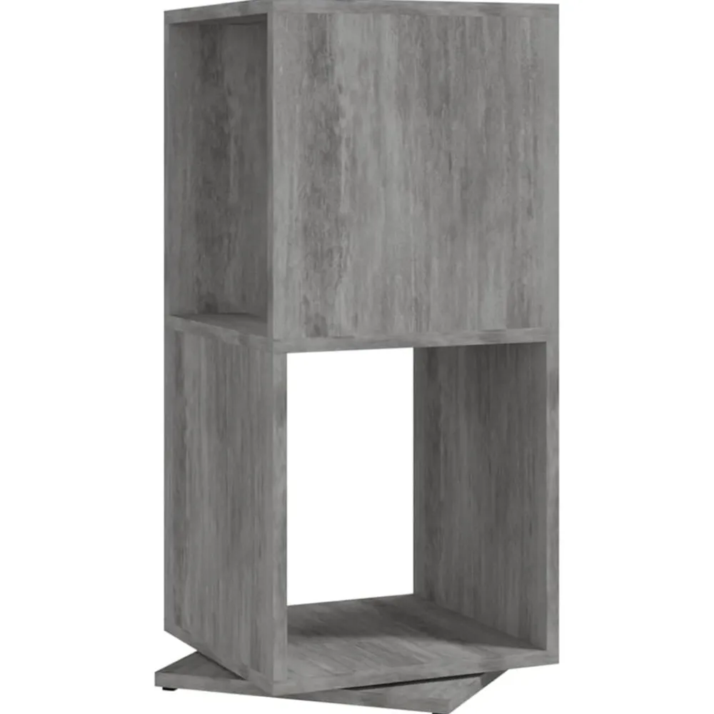 Étagères-vidaXL Armoire rotative 34,5x34,5x75,5 cm bois d'ingénierie Gris béton
