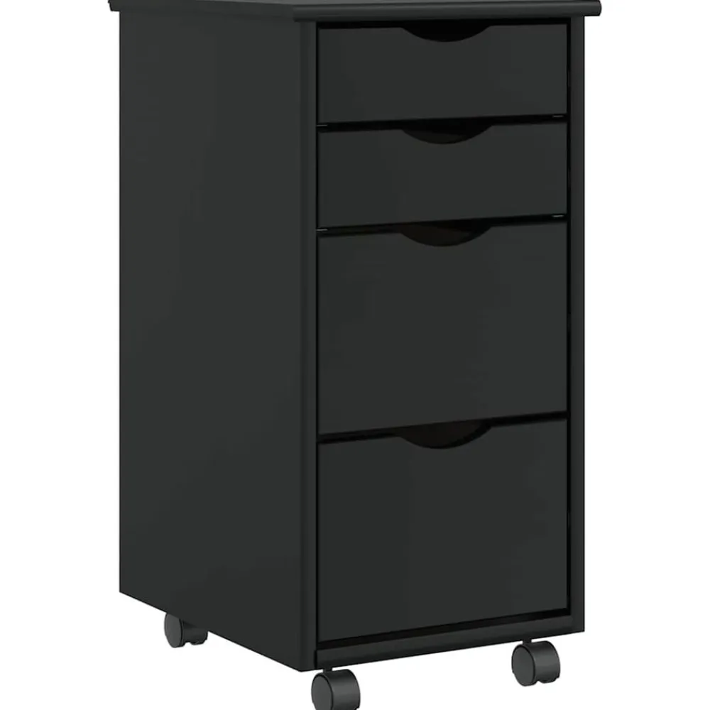 vidaXL Armoire roulante avec tiroirs MOSS bois de pin solide