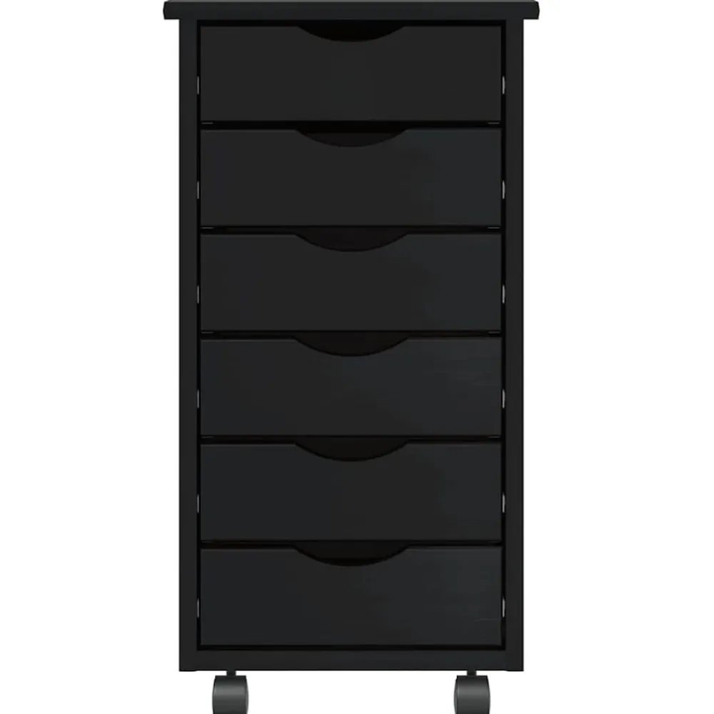 vidaXL Armoire roulante avec tiroirs MOSS bois de pin solide