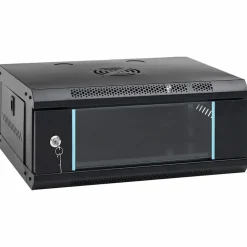 Appareils Électroniques-vidaXL Armoire réseau avec stockage 53 x 45 x 21 cm Acier Noir