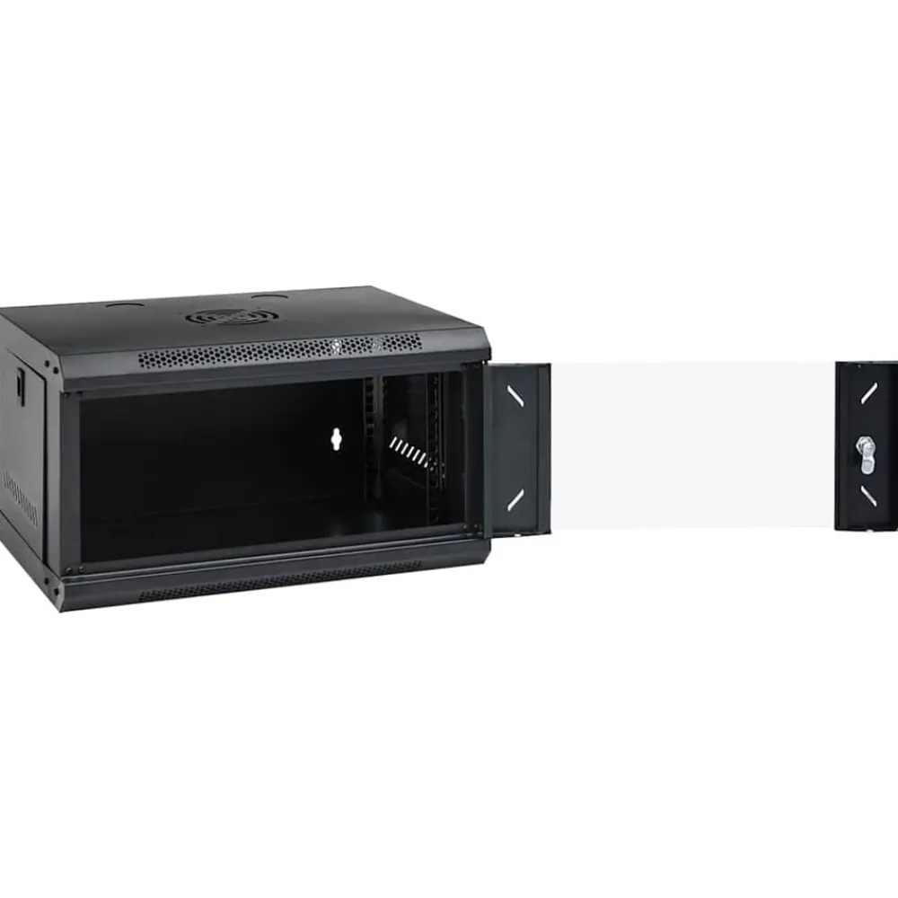 Appareils Électroniques-vidaXL Armoire réseau avec stockage 53 x 45 x 30 cm Acier Noir
