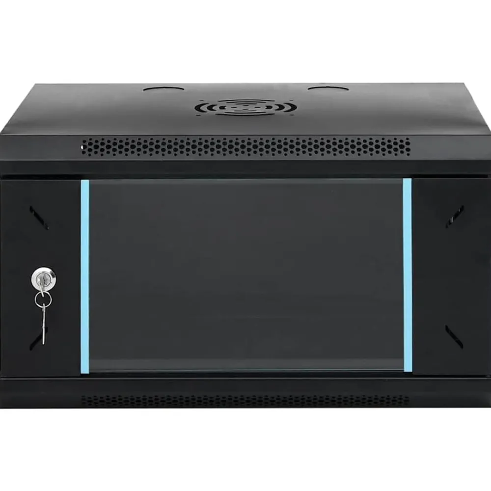 Appareils Électroniques-vidaXL Armoire réseau avec stockage 53 x 45 x 30 cm Acier Noir