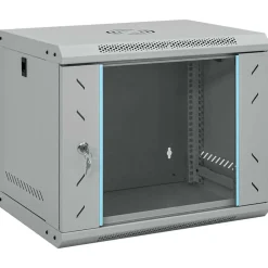 Appareils Électroniques-vidaXL Armoire réseau avec stockage 53 x 45 x 45 cm Acier Gris