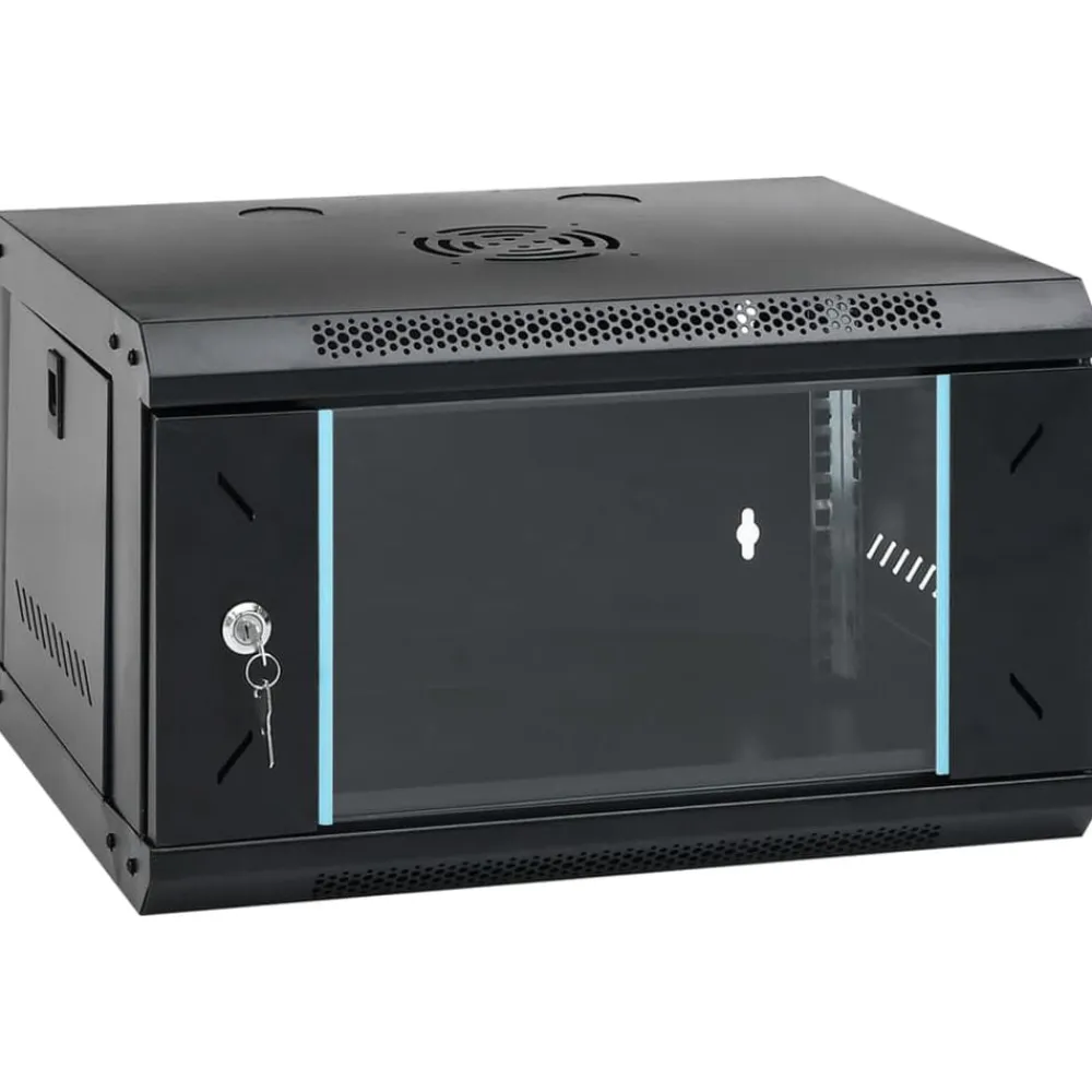 Appareils Électroniques-vidaXL Armoire réseau murale 6U 19" IP20 53 x 40 x 30 cm Noir