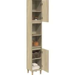 vidaXL Armoire salle de bain chêne sonoma 30x30x190 cm