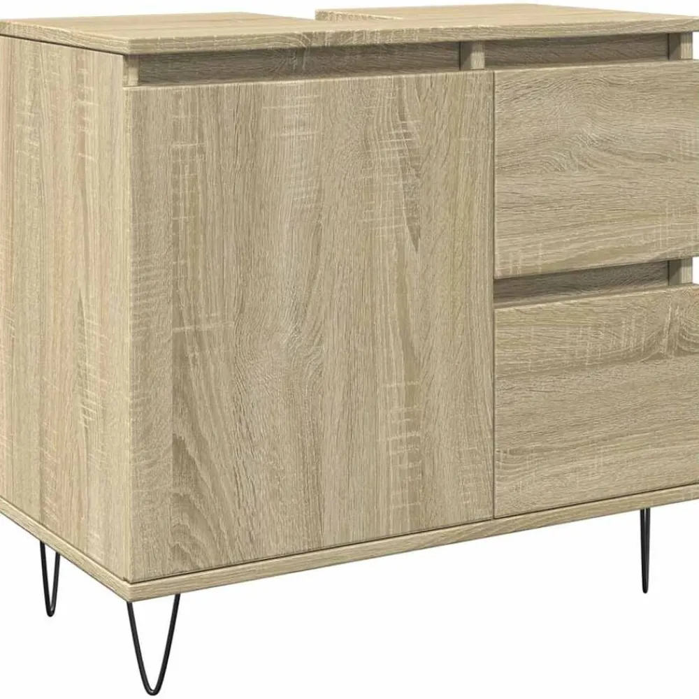 vidaXL Armoire salle de bain chêne sonoma 65x33x60 cm