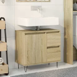 vidaXL Armoire salle de bain chêne sonoma 65x33x60 cm