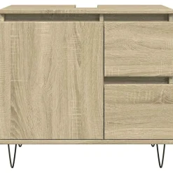 vidaXL Armoire salle de bain chêne sonoma 65x33x60 cm