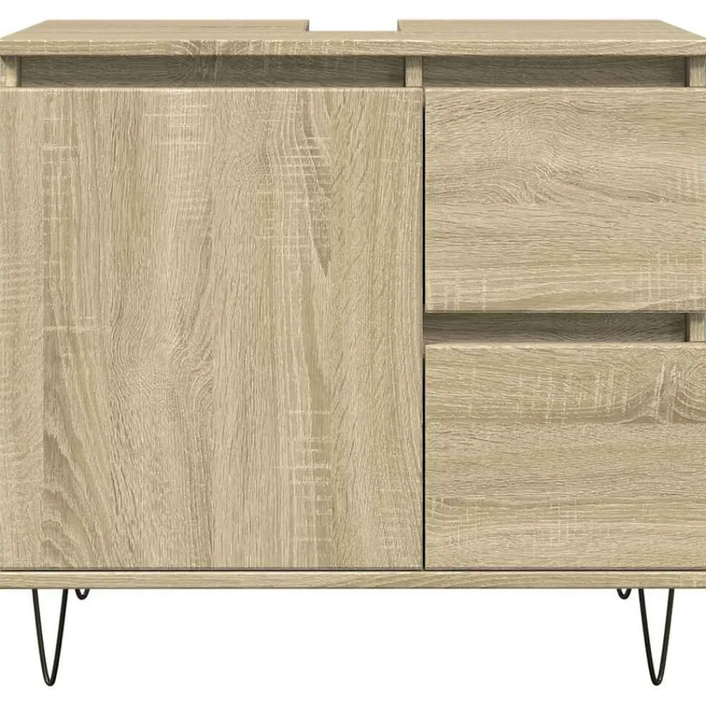 vidaXL Armoire salle de bain chêne sonoma 65x33x60 cm