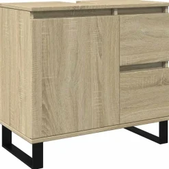 Ensembles De Meubles-vidaXL Armoire salle de bain chêne sonoma 65x33x60 cm Chêne sonoma