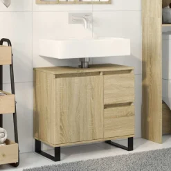 Ensembles De Meubles-vidaXL Armoire salle de bain chêne sonoma 65x33x60 cm Ch&ecirc;ne sonoma