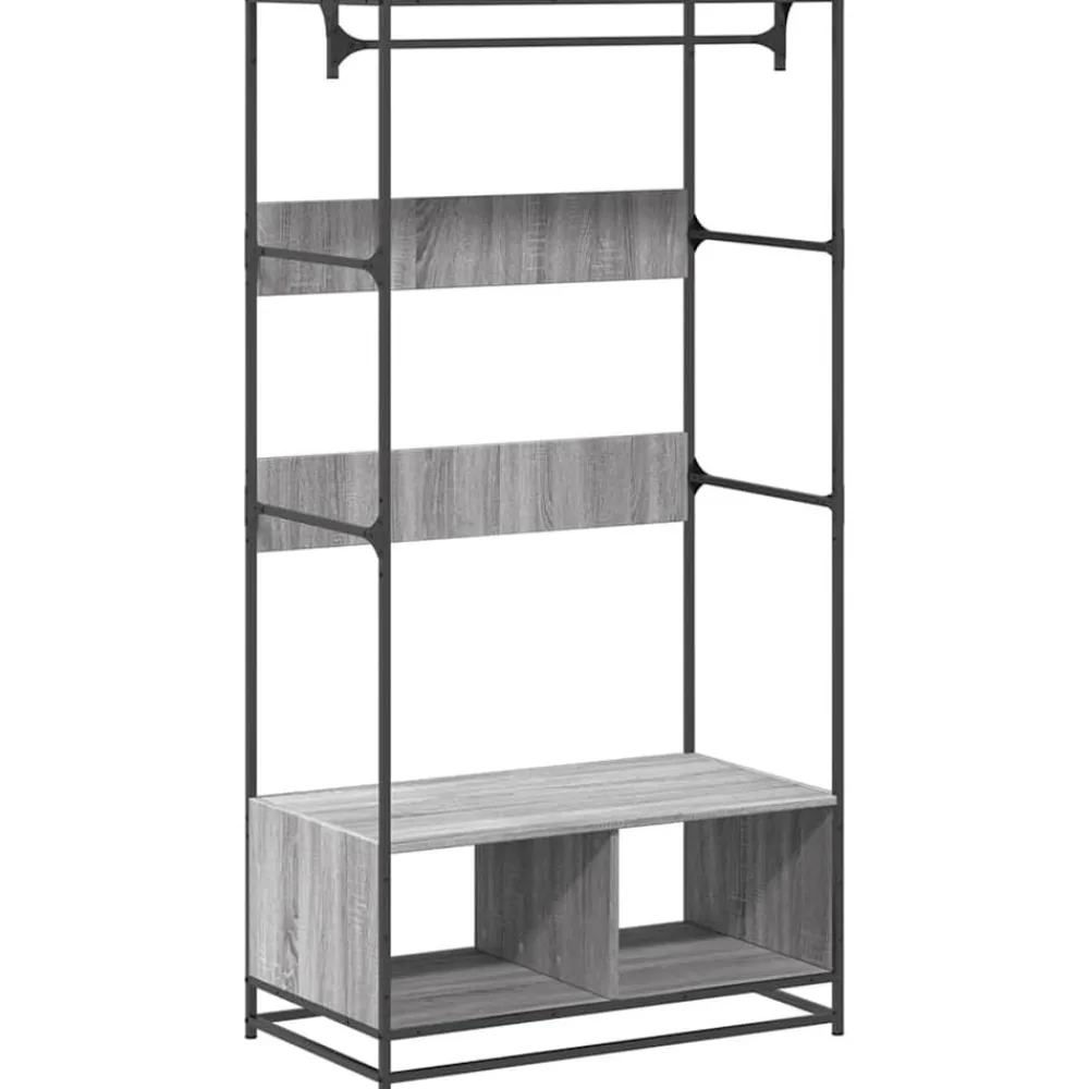 Produits Ménagers-vidaXL Armoire 90x50x180 cm bois d'ingénierie Sonoma gris