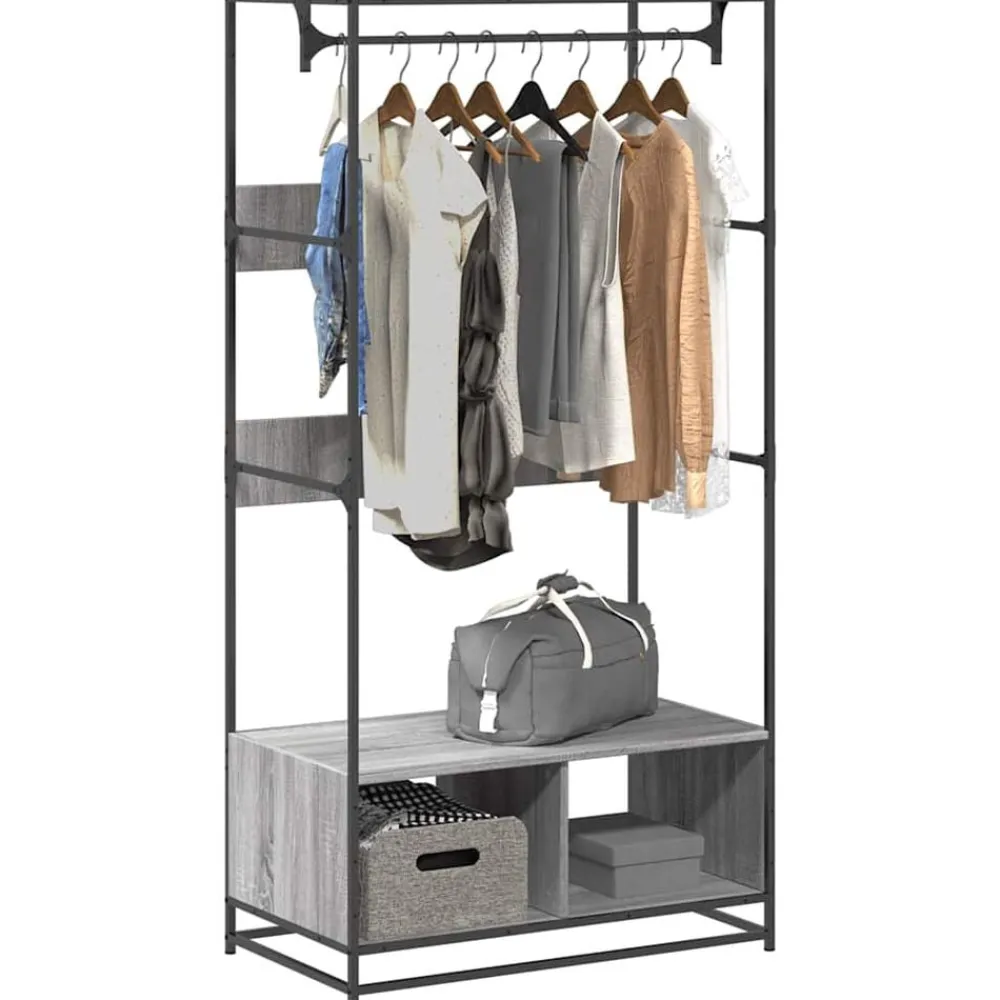 Produits Ménagers-vidaXL Armoire 90x50x180 cm bois d'ingénierie Sonoma gris