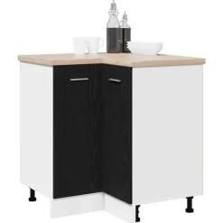vidaXL Armoire suspendue avec étagère Chêne noir 75,5 x 75,5 x 80,5 cm