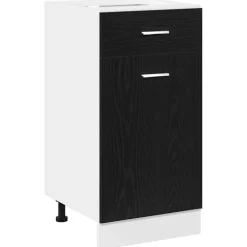 vidaXL Armoire suspendue avec tiroir Chêne noir 40 x 46 x 81,5 cm